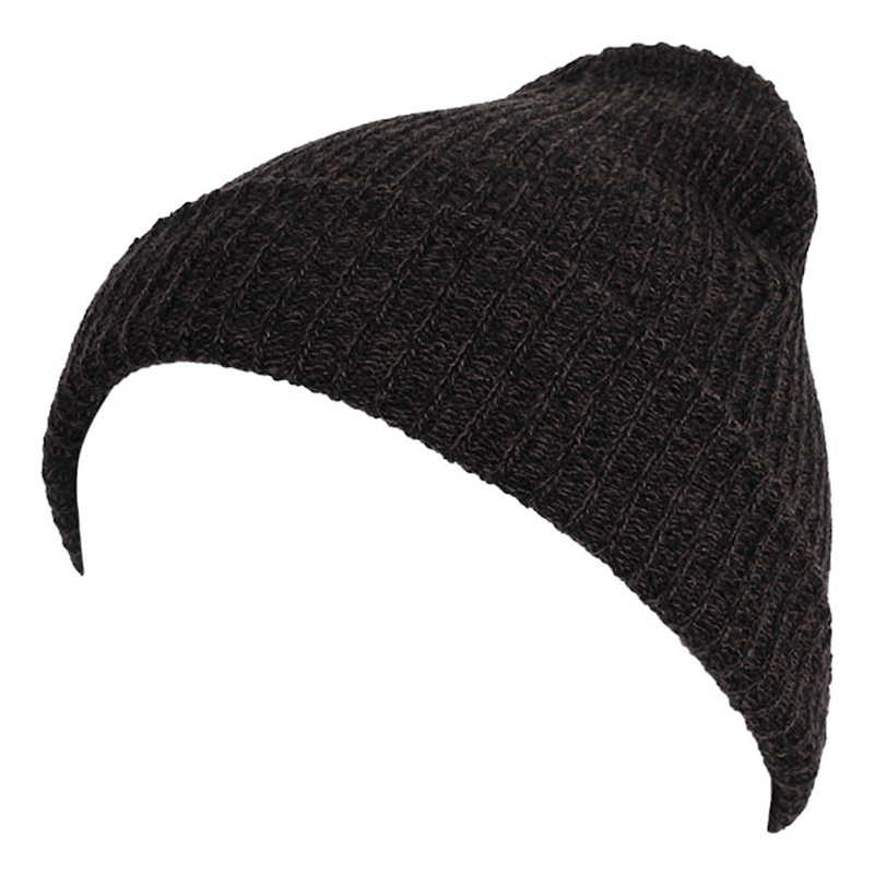 Unisex Men Women Stripe Knitted Slouch Beanie Hat Pure Color Elastic Winter Warm Cap