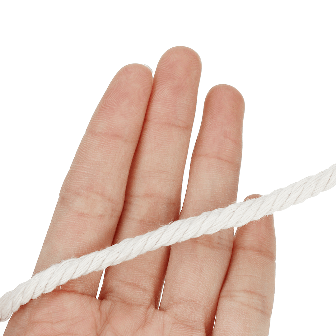 5Mm 100M Rope Twisted String Cotton Cord for Handmade Natural Beige Rope DIY Home Wedding Accessories Gift