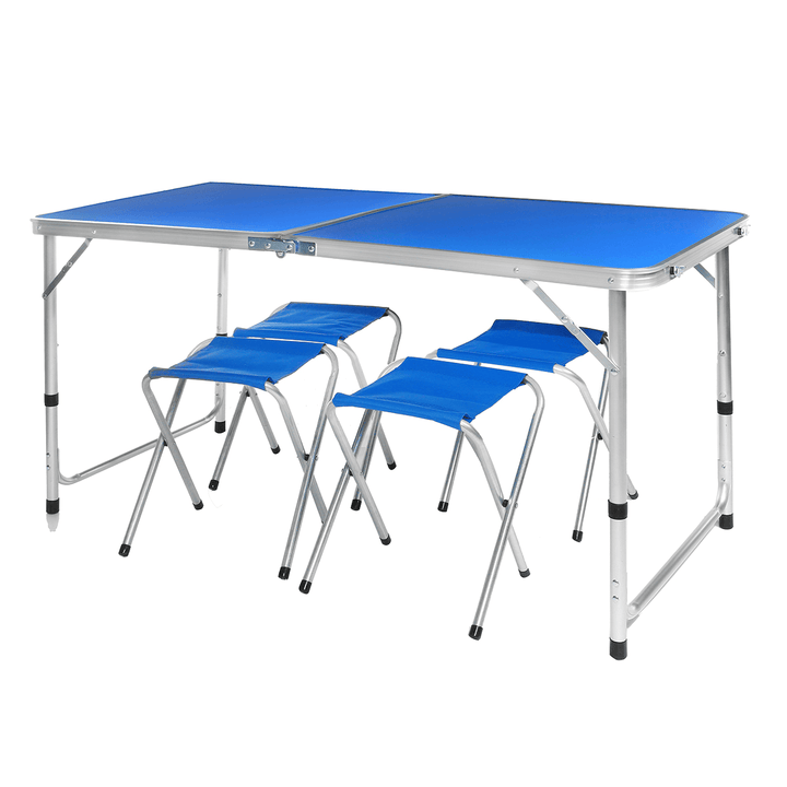 1.2M Blue Folding Table Portable Indoor Outdoor BBQ Picnic Party Camp Tables