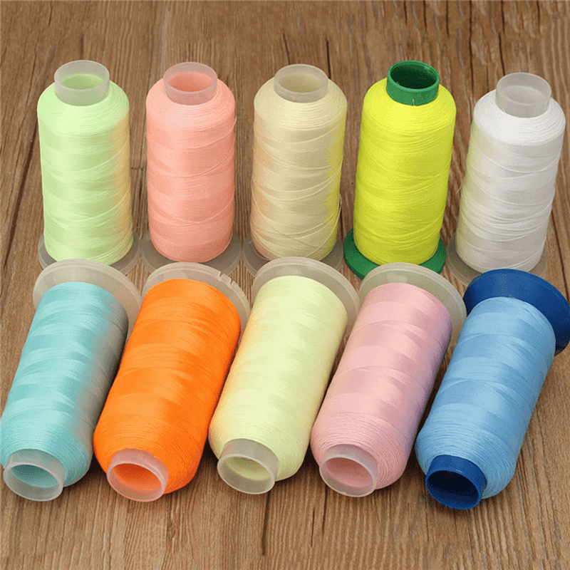 3000 Yards Polyester Glow Thread Spool Cross Stitch Knitting Sewing Embroidery Luminous Threads