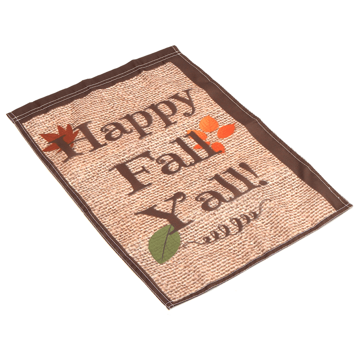 18''X12.5'' Happy Fall Yall Autumn Polyester House Holiday Decorations Garden Flag