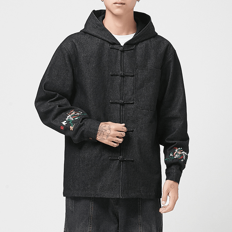 Chinese Style Men'S Hooded Tang Suit