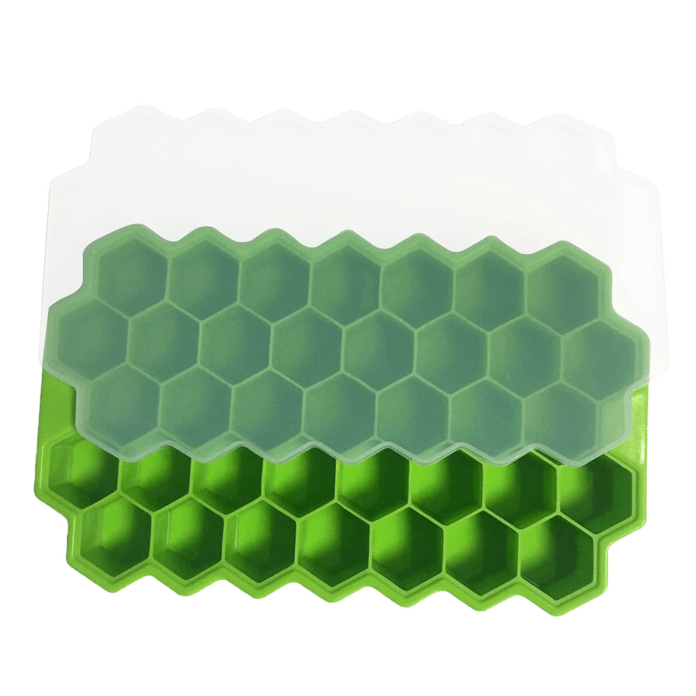 2Pcs 37 Grid Silicone Ice Tray Cube Stacable Mold Set DIY Honeycomb Shape Ice Cube Ray Mold Ice Cream Party Cold Drink Kitchen Cold Drink Tools - MRSLM