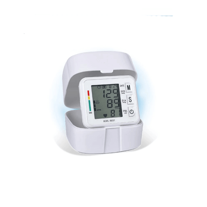 Boxym Wrist Blood Pressure Monitor Automatic LCD Blood Pressure Measurement Electronic Sphygmomanometer Tonometer Health Household Heart Rate Equipment