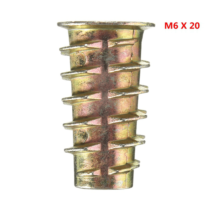 M4 M5 M6 M8 M10 Threaded Type D Wood Insert Nuts Alloy