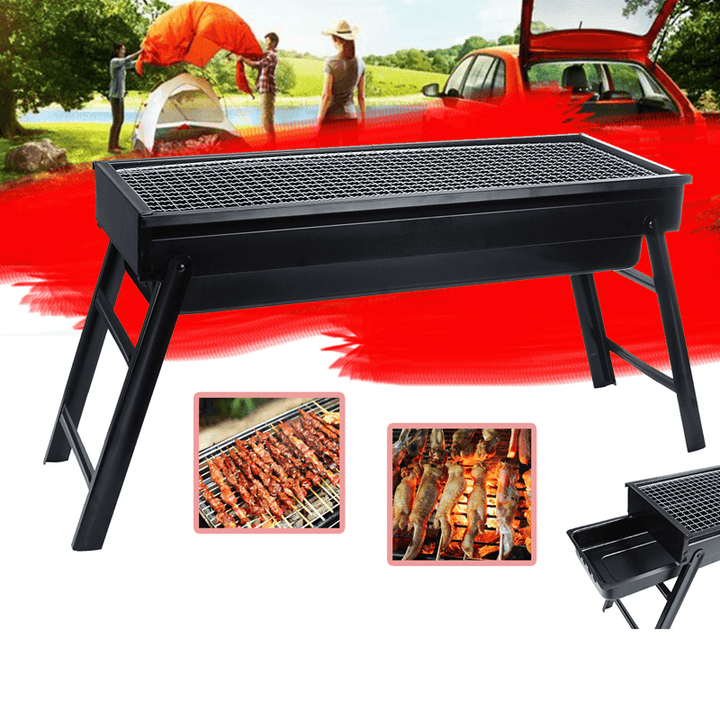 Foldable BBQ Grill Charcoal Barbecue Camping Picnic Grill Stove