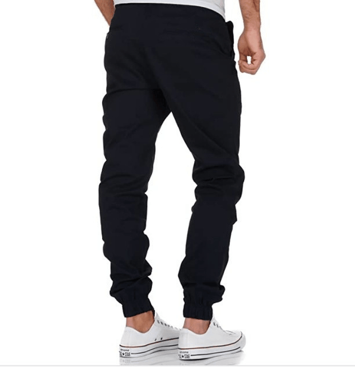 Tethered Elastic Sports Workwear Men'S Casual Trousers