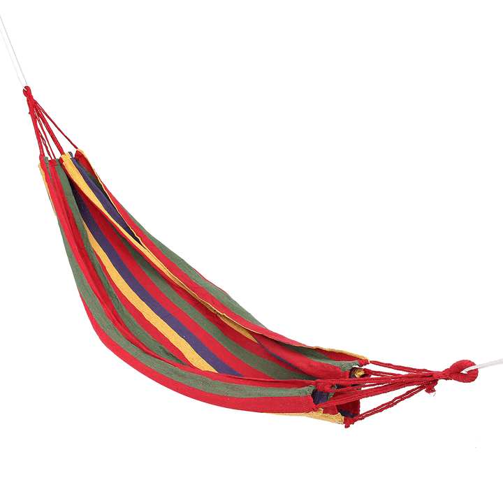 Double Large Swing Hammock Canvas Camping Hang Bed Garden Travel Beach Outdoor Chair