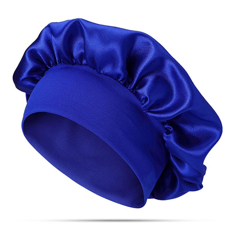 Black Fleece Elastic Bathing Cap Headband Shower Cap