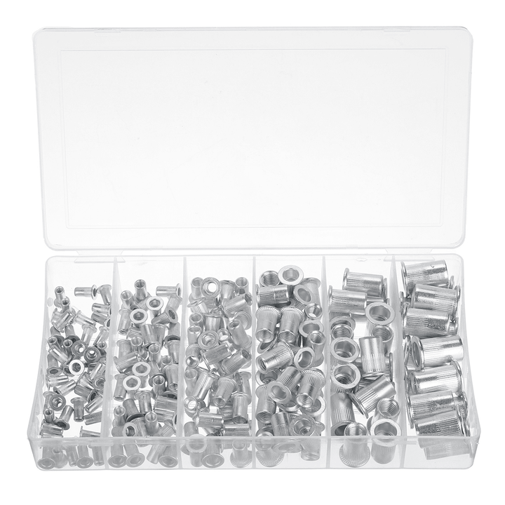 Suleve 190Pcs M3-M10 Rivnut Riveter Rivet Nut Nutserts Guns Riveting Assortment Tool Kit Nutsert