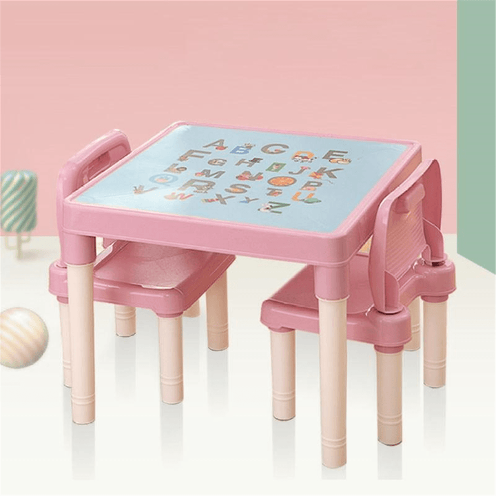 Children'S Table Chair Set Plastic Education Learning for Kids Toddlers Childs