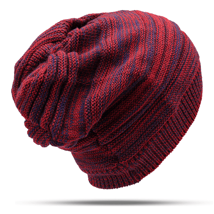 Fashion Winter Warm Knit Hat Outdoor plus Size plus Velvet Earmuffs Beanie Cap for Men Women