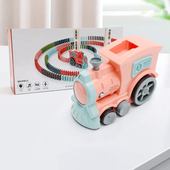 Puzzle Automatically Releases Licensed Electric Building Block Train