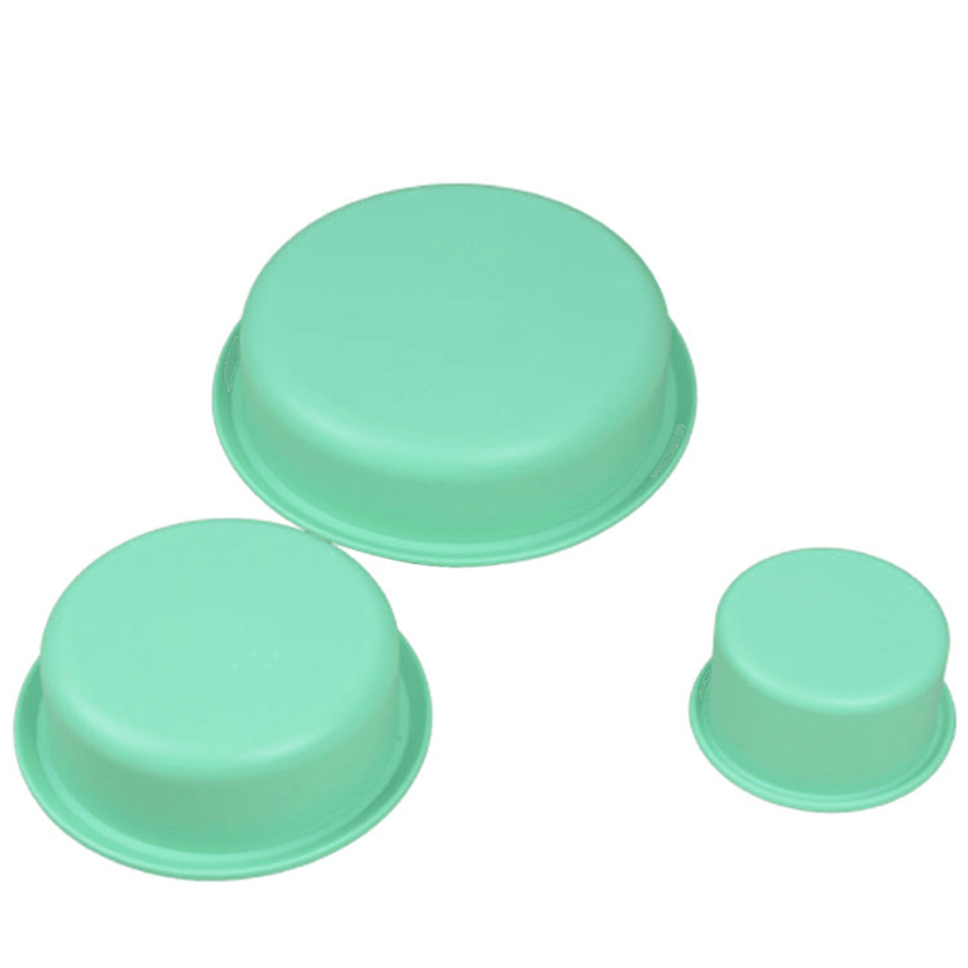 3Pcs Cake Molds round Bake Pan DIY Party Wedding Birthday Cupcake Mould Baking Tool