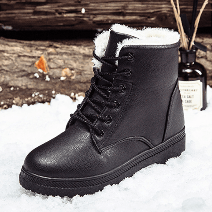 Women Casual Comfy Keep Warm Fur Lining Snow Boots