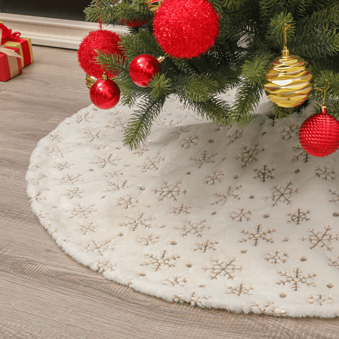 90/120Cm Christmas Tree Skirt Tree Skirt Mat under the Tree Christmas Decorations for Home Snowflake 2020 Christmas Tree Foot Carpet