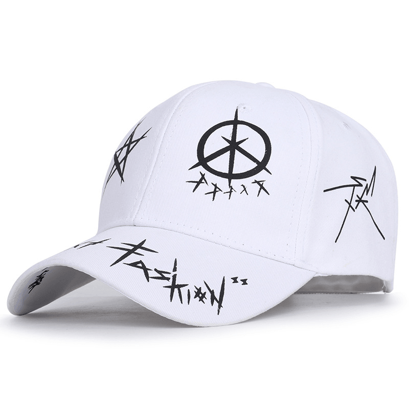 Graffiti Black and White Color Matching Cap Hip Hop Baseball Cap