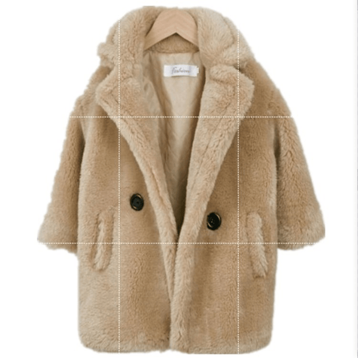 Big Kids Fur Coat Imitation in Autumn and Winter Coat - MRSLM