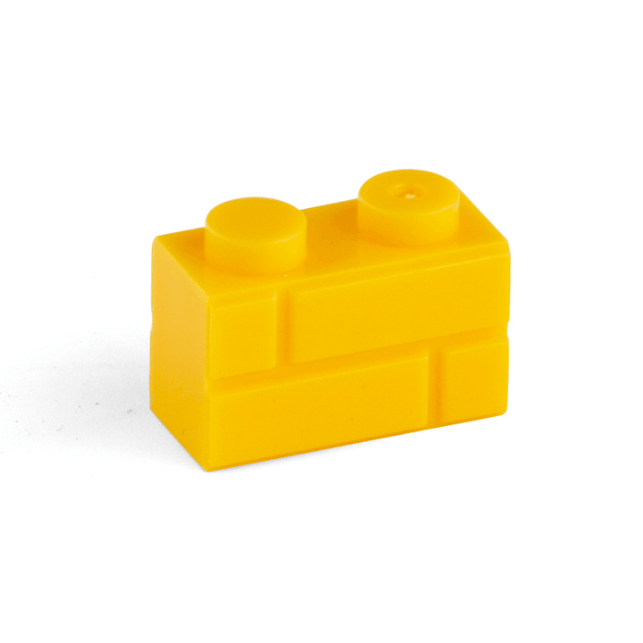 Small Particle High Brick 1X2 Grid Pattern City Wall Building Block