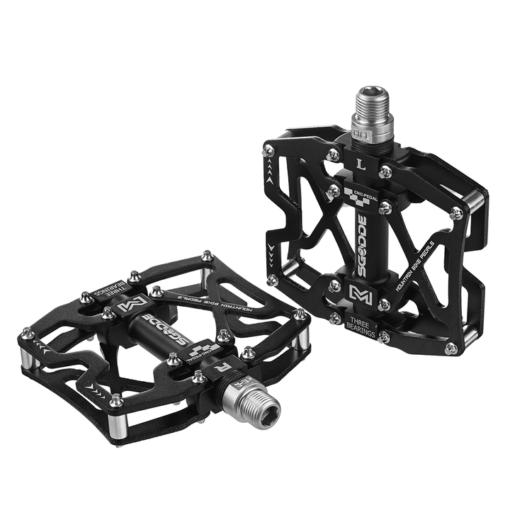 SGODDE 1 Pair Bike Pedals Aluminum Alloy Cycling Bicycle Platform Anti-Slip Bicycle Pedal