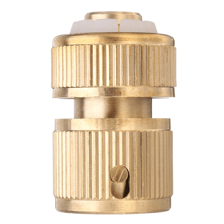 1/2 Inch Brass Water Tap Hose Pipe Connector Quick Hose Coupler Adapter with Water Stop