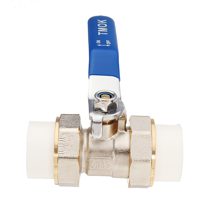 TMOK 3/4" 1" 1-1/4" PPR Brass Ball Valve Heat Fusion Double Union Socket Plumbing Fitting