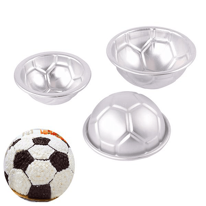 6Pcs Set Aluminum Metal Sphere Football Bath Bomb Molds 3 Size DIY Cake Crafts