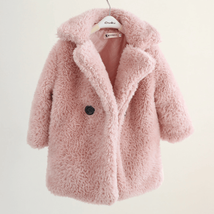 Big Kids Fur Coat Imitation in Autumn and Winter Coat - MRSLM