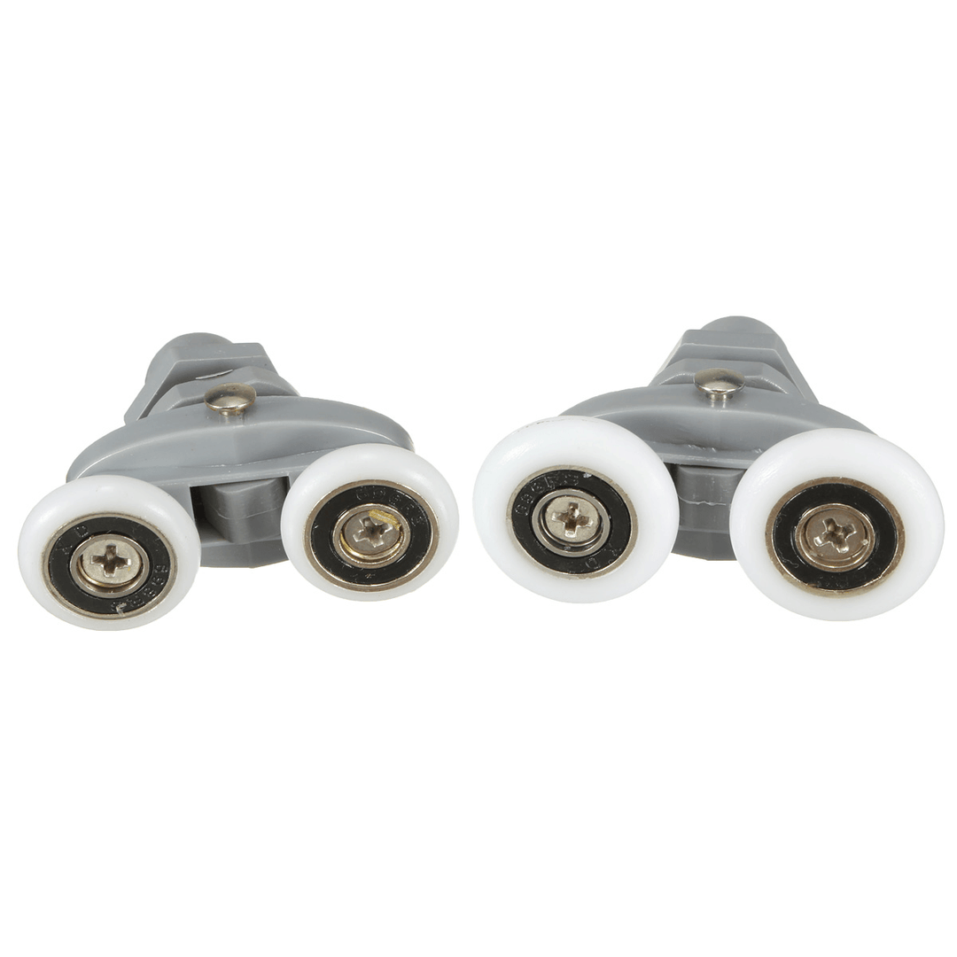 4PCS Twin Bottom Top Shower Door Rollers Pulleys Wheels Runner Slider 20Mm Shower Faucet Accessories