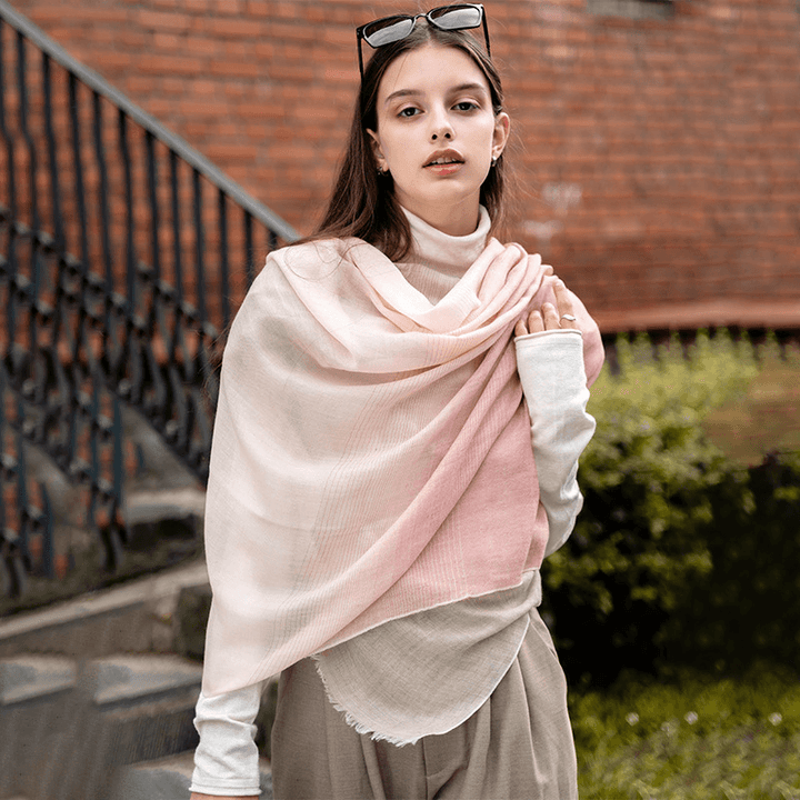 Gradient Color Matching Sunscreen Long Shawl in Stock