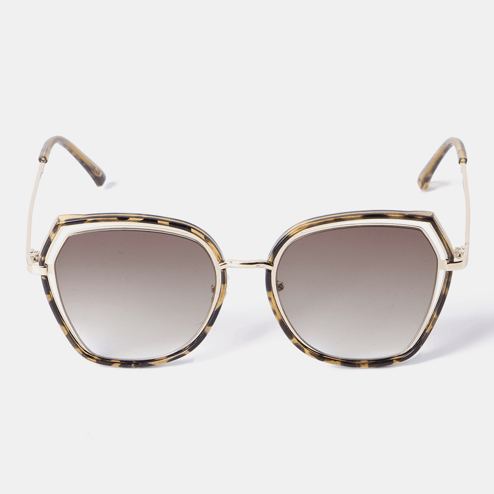 Women'S Leopard round Frame Retro Sunglasses