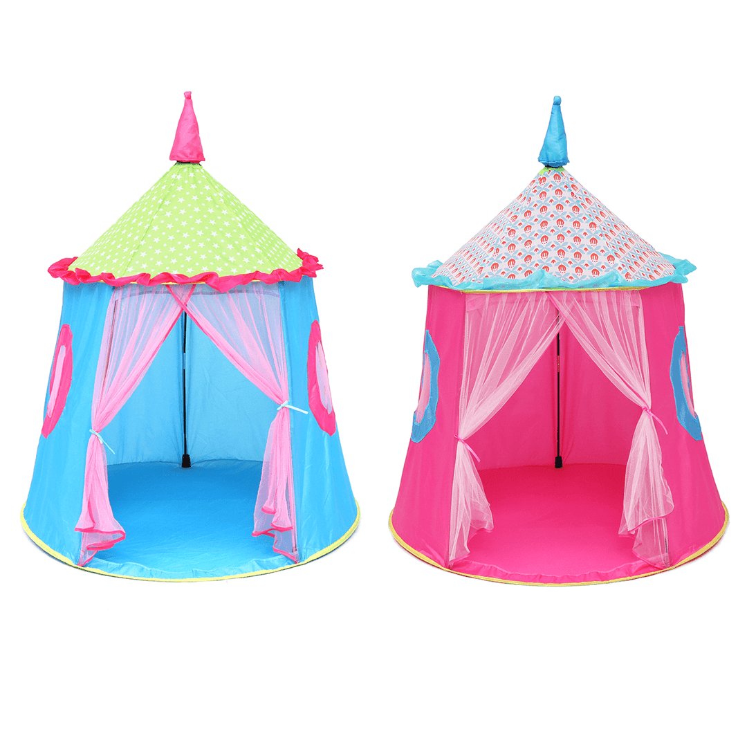 120X110Cm Kids Folding Play Tent Princess Indoor/Outdoor Castle Playhouse Game Tent for over Aged 3 GirlsÔºÜBoys Gifts