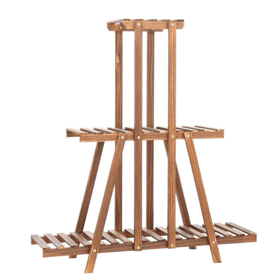 3 Tier Wood Flower Rack Plant Stand Wooden Shelves Bonsai Display Shelf Set