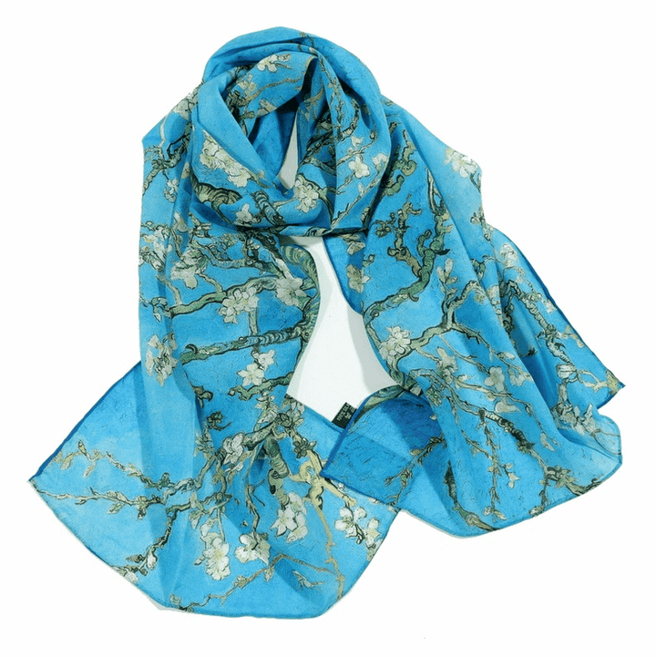 Silk Oil Painting Scarf Female Silk