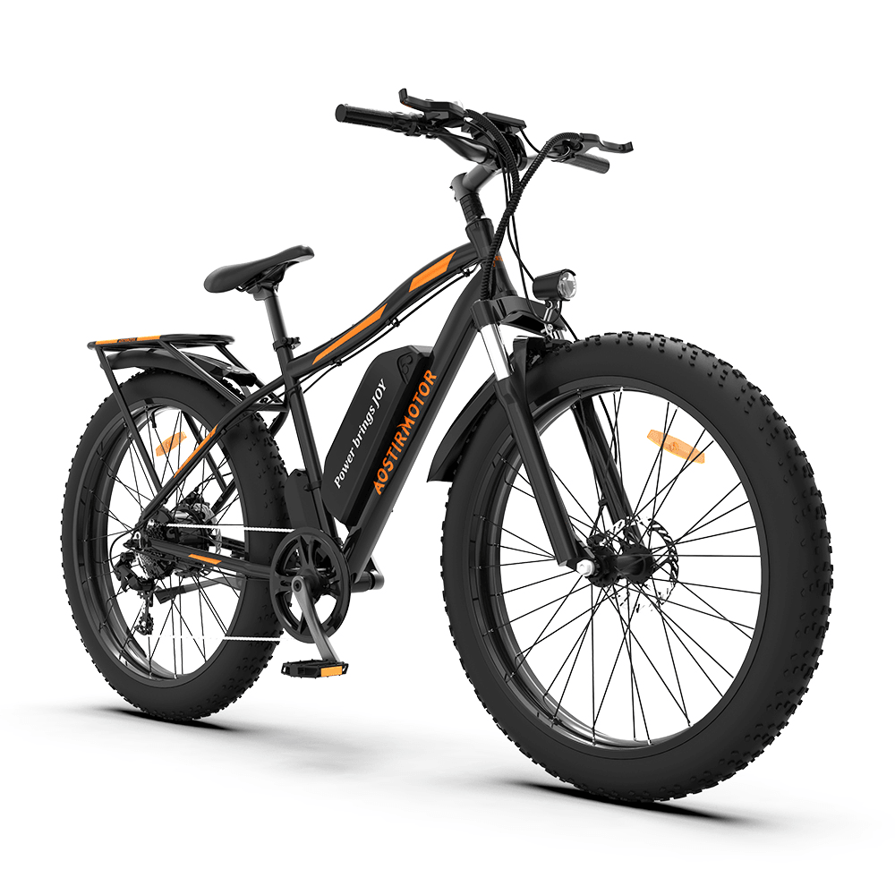 [US DIRECT] AOSTIRMOTOR S07-B 750W 48V 13Ah 26 Inch Electric Bikes 28Km/H Max Speed 80Km Mileage 150Kg Max Load Electric Bicycle