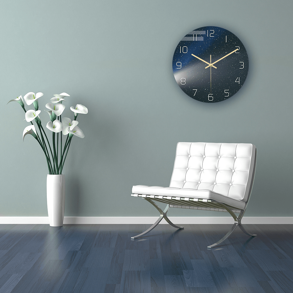 CC024 Creative Starry Pattern Wall Clock Mute Wall Clock Quartz Wall Clock for Home Office Decorations