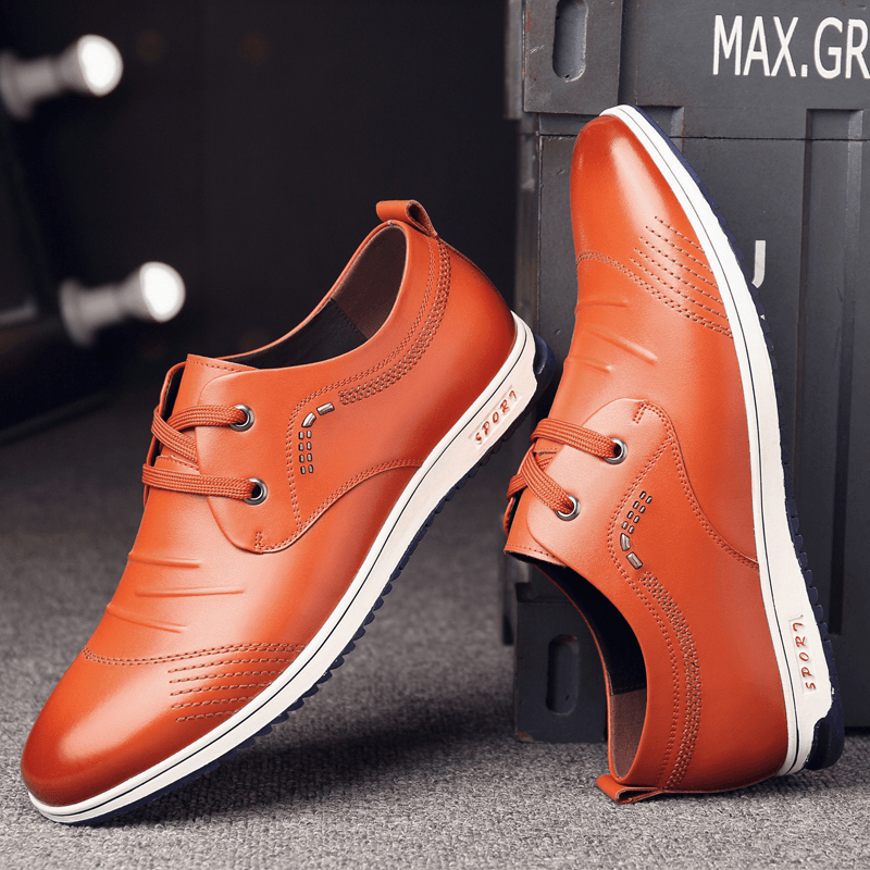 Men Non Slip Soft Casual Leather Shoes