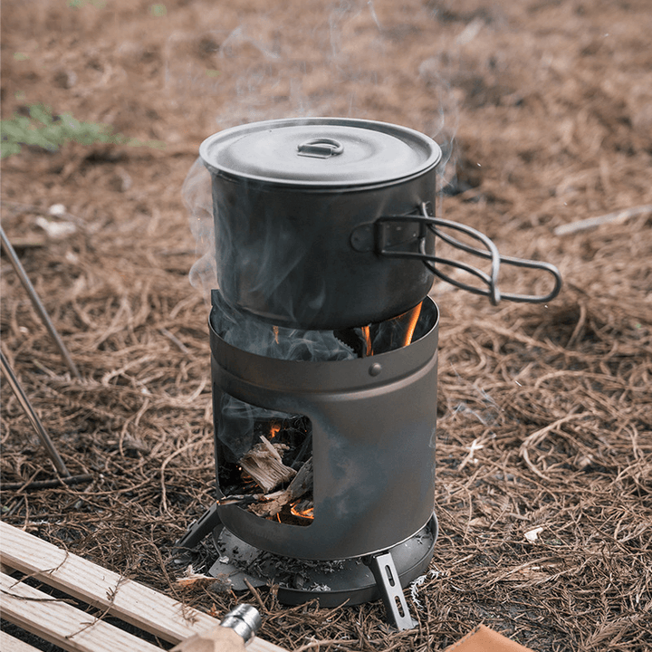 Naturehike Mini Titanium Wood Stove Portable Outdoor Camping Small Firewood Stove