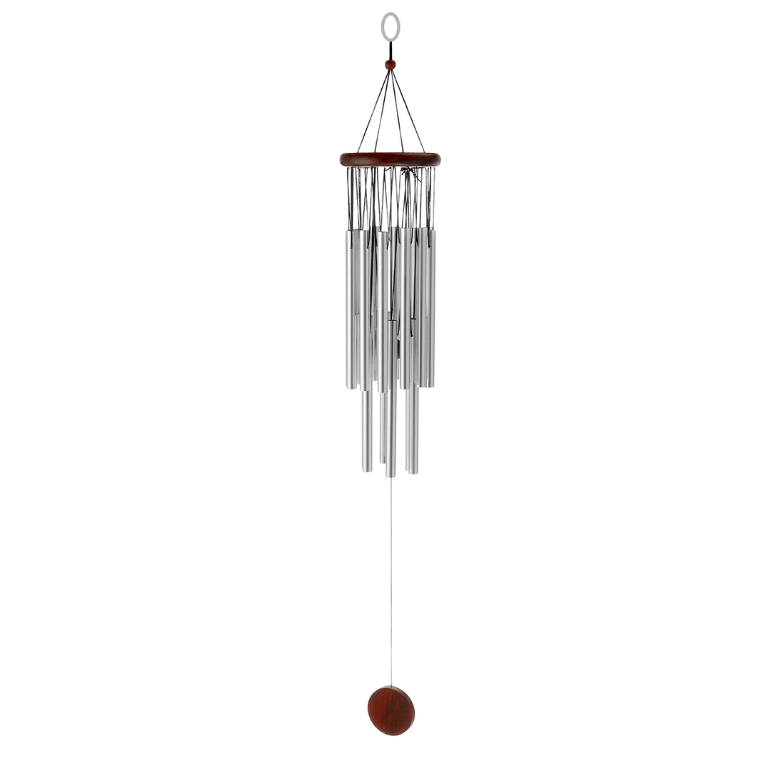 18/27 Tubes Hanging Wind Chimes Wood Metal for Home Yard Garden Decoration Gift - MRSLM