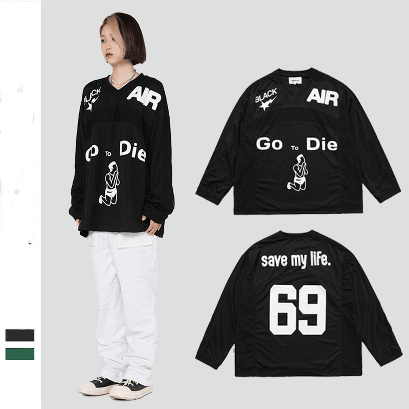 Ancient Embroidery Letters Street Men'S Sweater