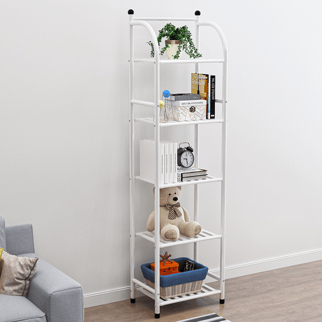 5 Layers Iron Art Shelf Landing Storage Rack for Kitchen Bedroom Bathroom Storage Shelf Home Furniture Supplies