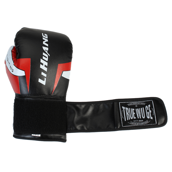 1 Pair Red/Black Adult Boxing Gloves Professional Sandbag Liner Gloves Kickboxing Gloves Men Women Boxing Training Fighting Tool