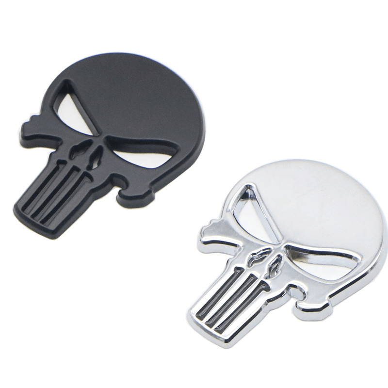 Skull Car Sticker Metal Modified Body Sticker