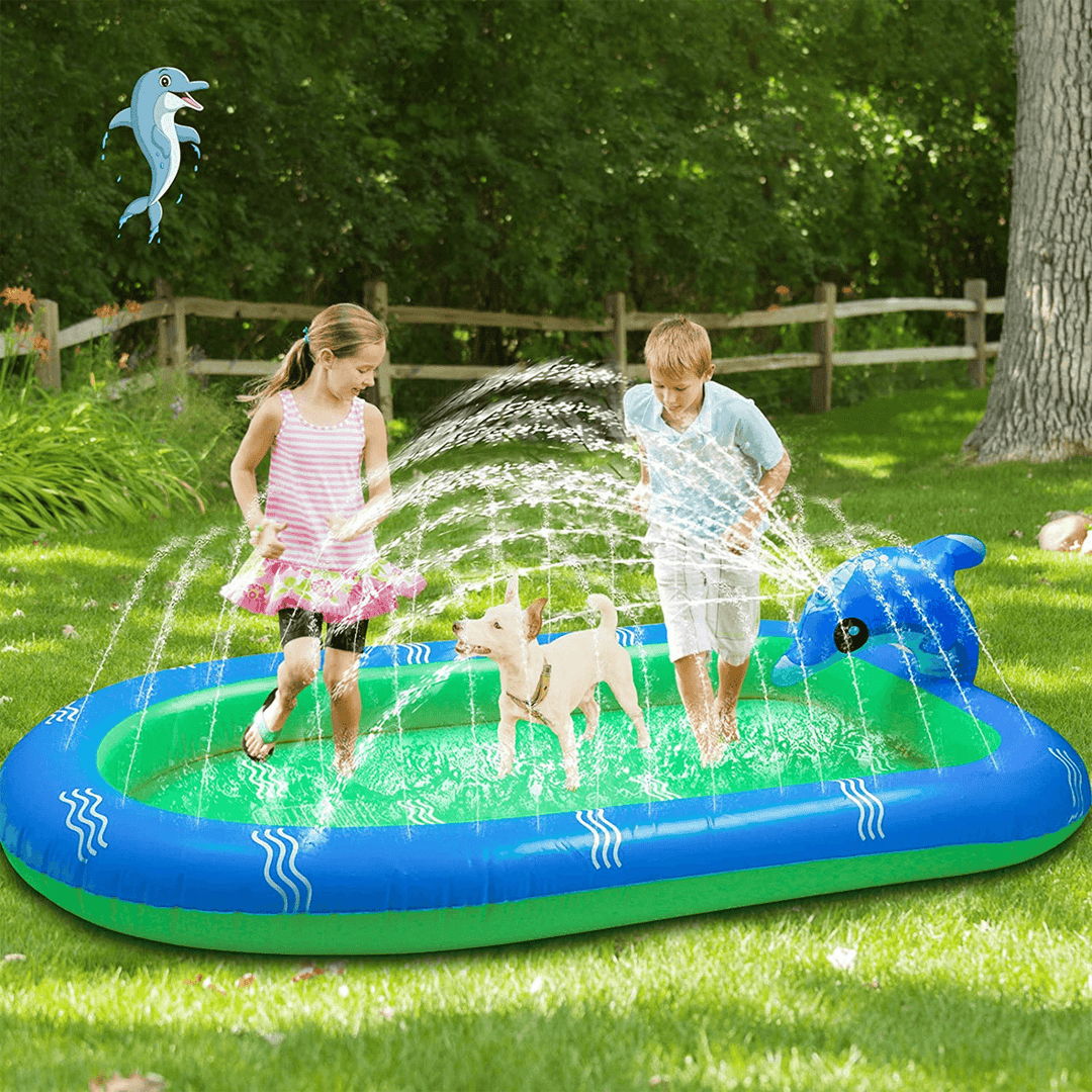 Dolphin Inflatable Water Jet Game Pool Lawn Game Pool