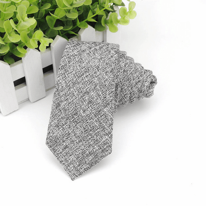 Men'S Neckties Wholesale Super Narrow Spot Imitation Wool 6Cm