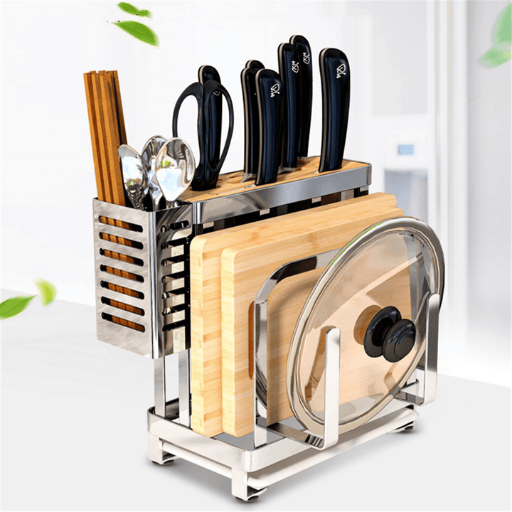 304 Stainless Steel Kitchen Shelf Drying Storage Holders Cutting Board Rack