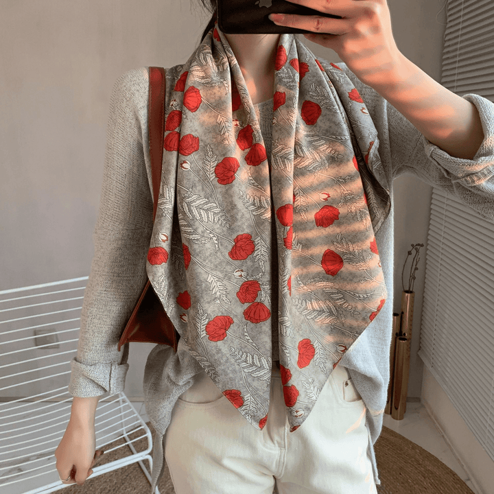 Retro Women'S Simple All-Match Western Fashion Temperament Twill Scarf