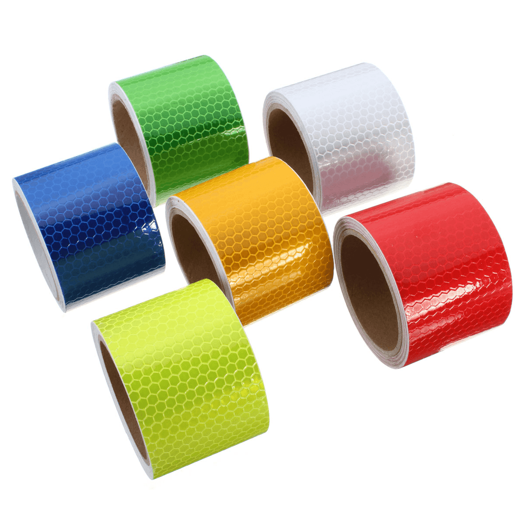 3M Long Safety Caution Reflective Tape Warning Tape Sticker Self Adhesive Tape 6 Colors