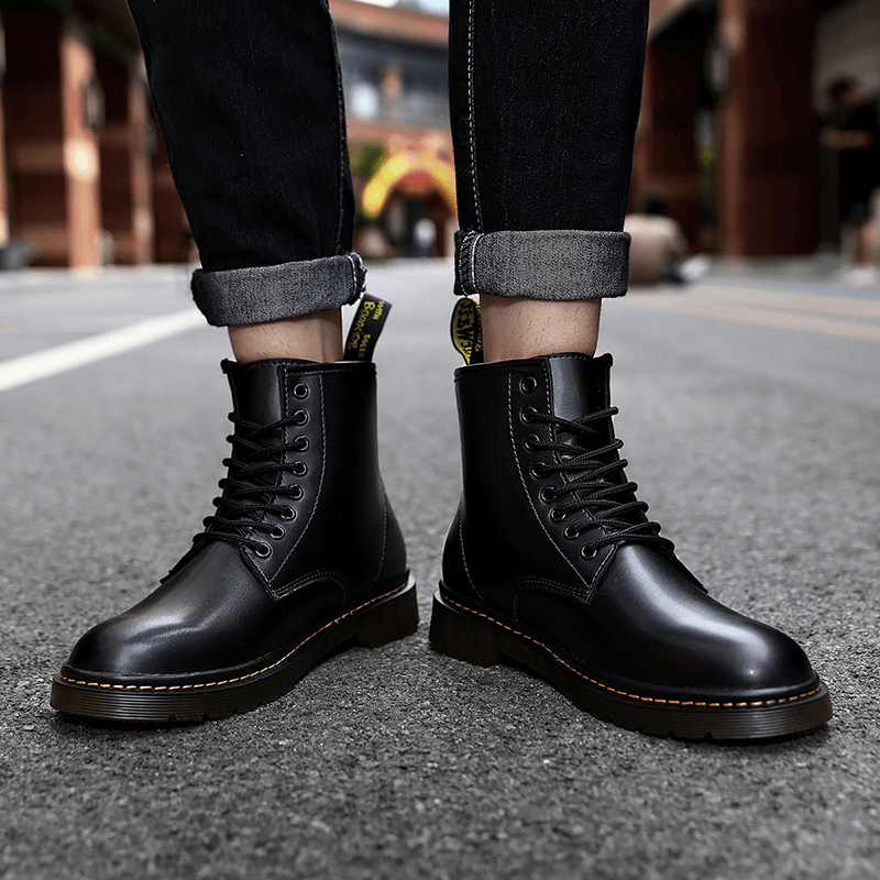 Men Classic Work Style Comfy Slip Resistant Casual Ankle Boots