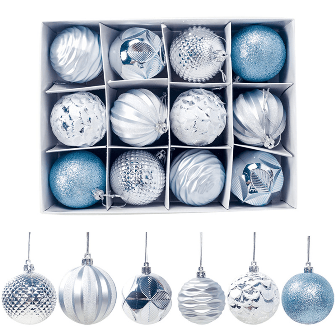 12Pcs 50Mm Christmas Tree Ball Baubles Decoration Xmas Hanging Party Ornaments